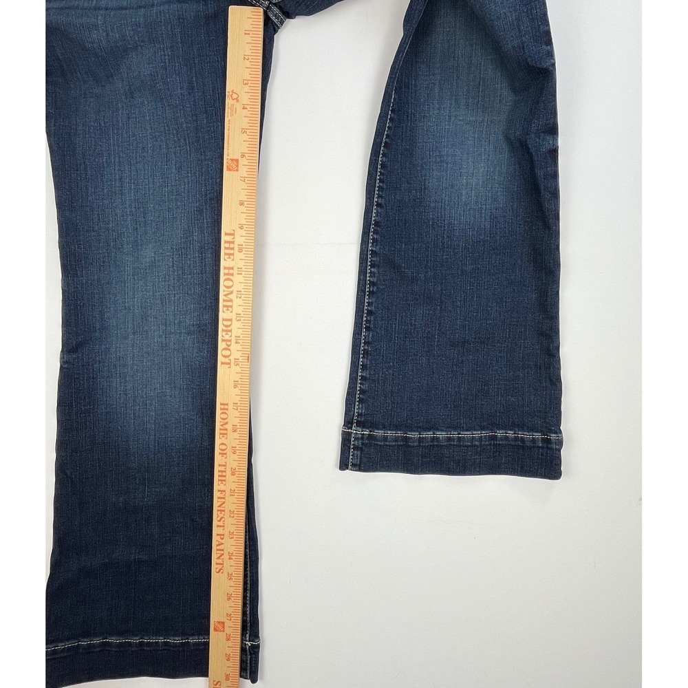 Wrangler Retro Mae Mid-Rise Flare Jeans 30/9x32 (31x30) Dark Blue Trouser NWT - Picture 6 of 8